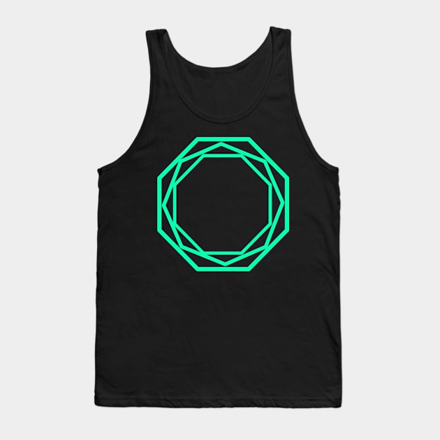 Green Circles Tank Top by Circles-T